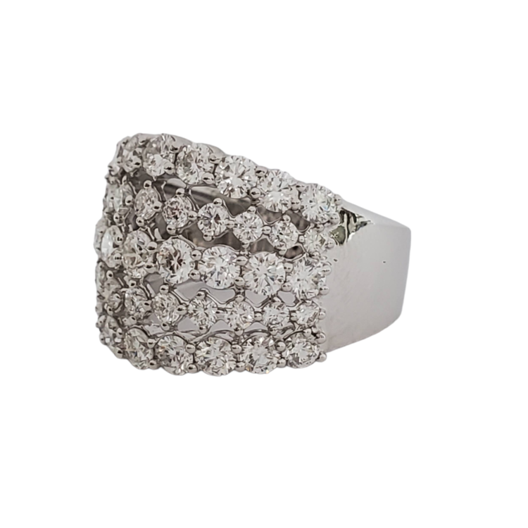 (R) 18K 3.50CT VS1 F FASHION WHITE GOLD RING
