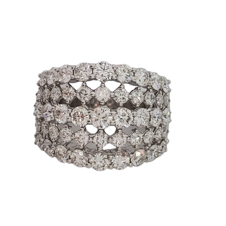 (R) 18K 3.50CT VS1 F FASHION WHITE GOLD RING
