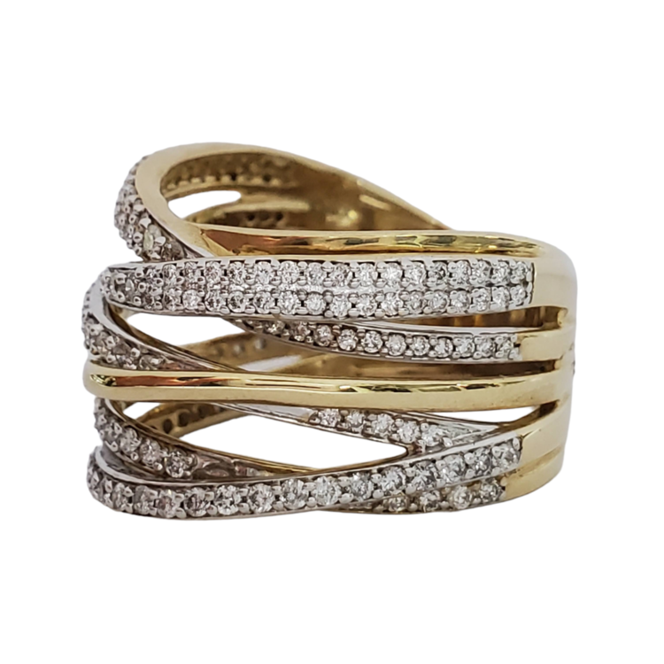 (R) 10K 1.00CT TDW YELLOW GOLD FASHION RING 8.2 GRAMS