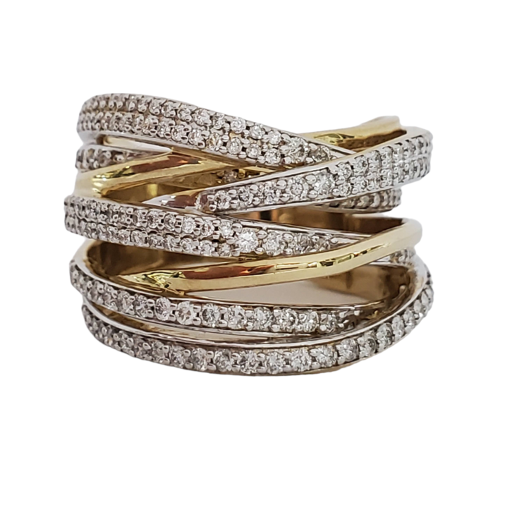 (R) 10K 1.00CT TDW YELLOW GOLD FASHION RING 8.2 GRAMS