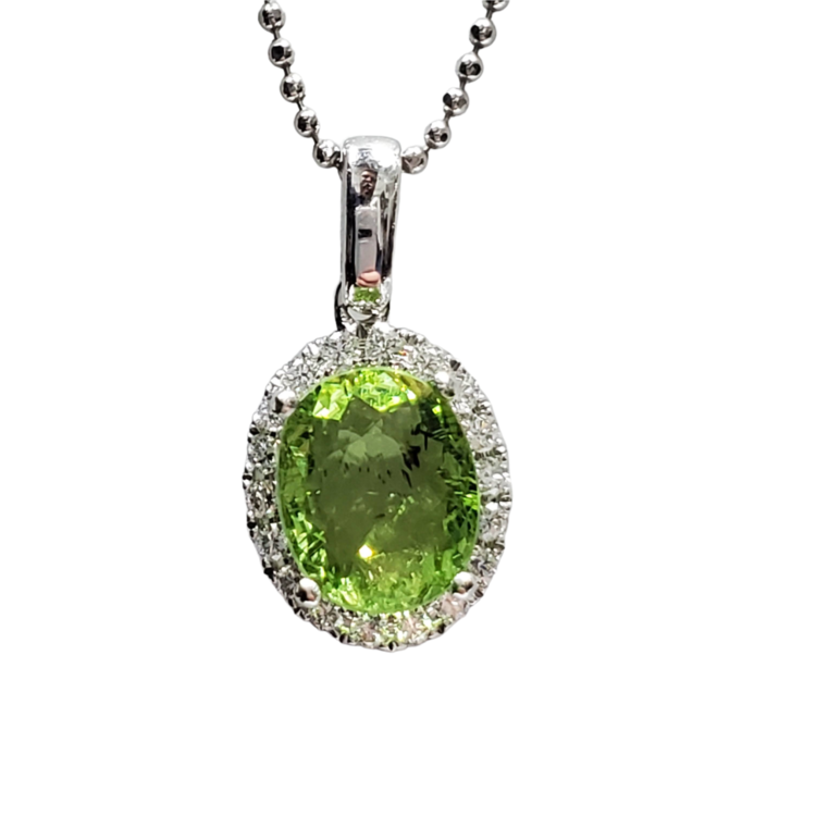 (R) 14k 1.62PT .30DIA WHITE GOLD HALO PENDANT 1 OVAL 1.62CT PARAIBA TOURMALINE  18 ROUND DIAMONDS CERTIFIED BY AIG AMERICAN INTERNATIONAL GEMLAB WWW.AIGLLABS.COM #GEM201901231799