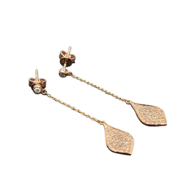 (R) 14KR .25TDW DANGLE EARRINGS