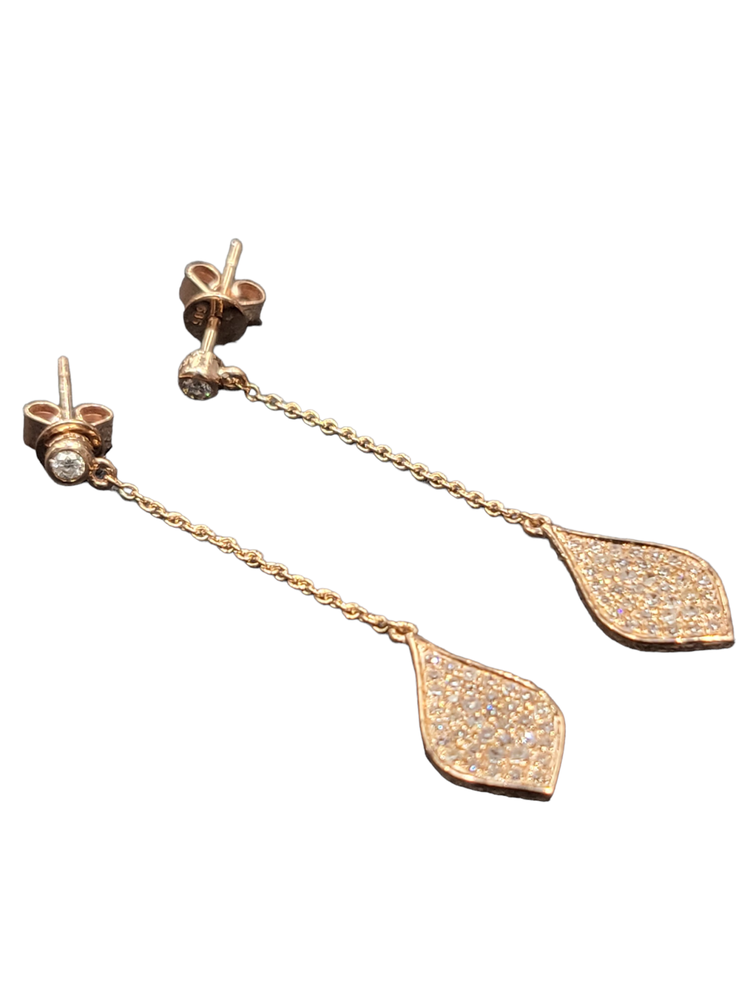 (R) 14KR .25TDW DANGLE EARRINGS