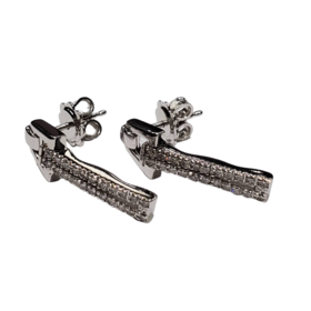 (R) 14K .80CT TDW SI1 G LADDER DANGLE EARRINGS