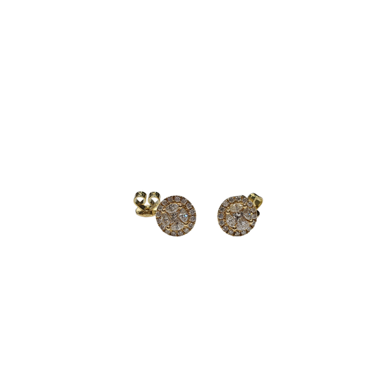 14k White Gold .75tdw Round Diamond Earrings