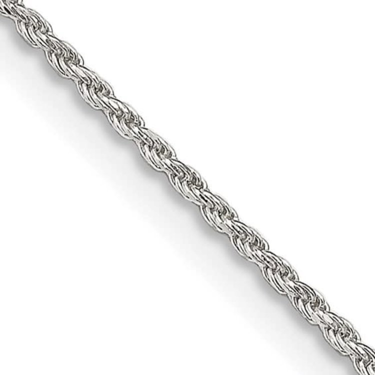 (R) 925 ROPE 1.1MM 22” SILVER ROPE CHAIN 3.0 GRAMS