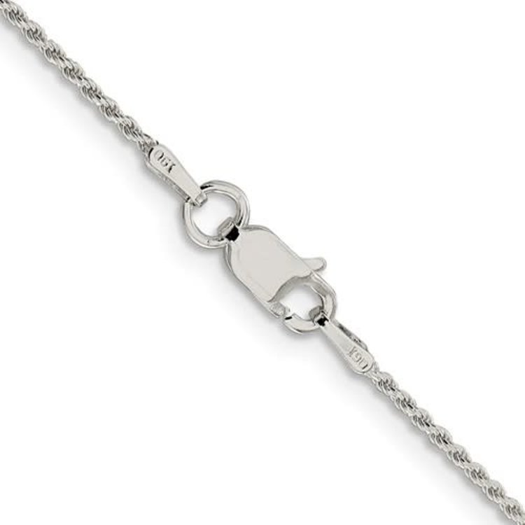 (R) 925 ROPE 1.1MM 22” SILVER ROPE CHAIN 3.0 GRAMS
