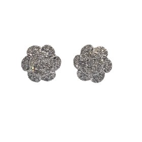 Gemdek (R) 14KW 1.25CT TDW CLUSTER STUD EARRINGS
