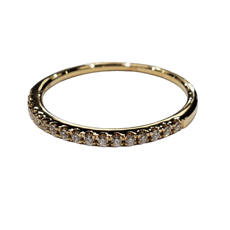 (R) 14K .11CT SI1 GH BAND YELLOW GOLD 17 ROUND DIAMONDS