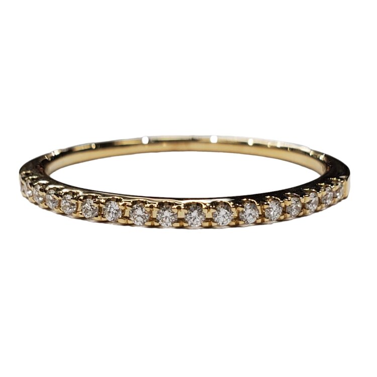 (R) 14K .11CT SI1 GH BAND YELLOW GOLD 17 ROUND DIAMONDS