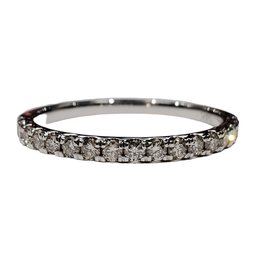 (R) 14K .38CT  SI3 J BAND WHITE GOLD 17 ROUND DIAMONDS