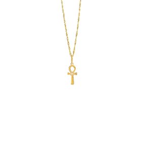 (B) 14K ANKH WITH SINGLE DIA ACCENT PENDT