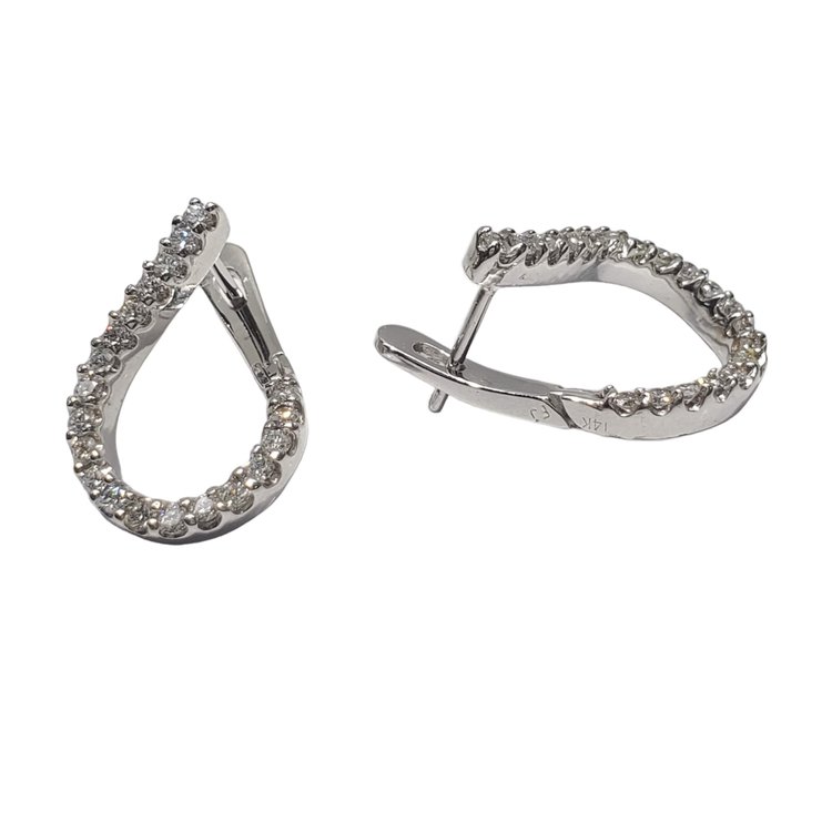 (R) 14KWG .61CT SI1 H FRONT FACING J HOOPS