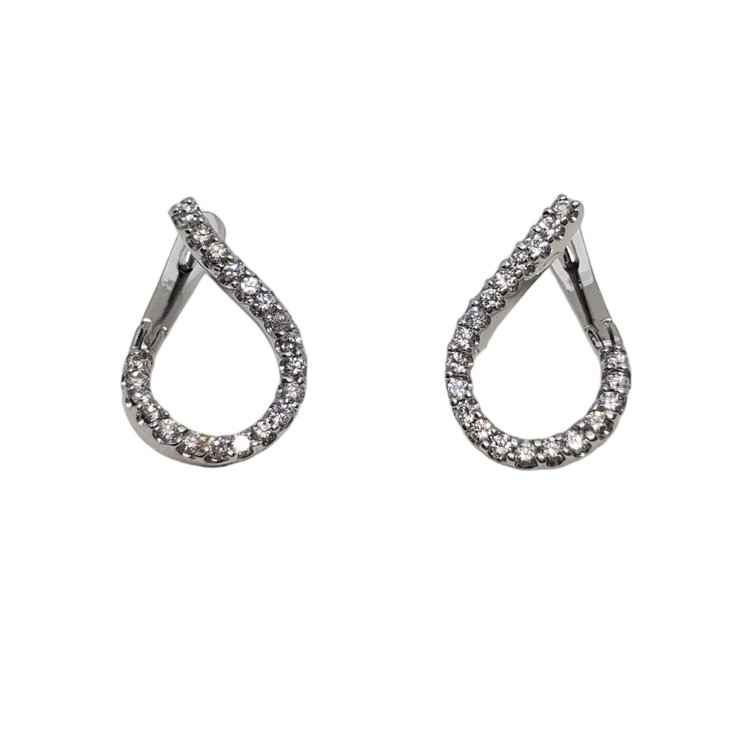 (R) 14KWG .61CT SI1 H FRONT FACING J HOOPS