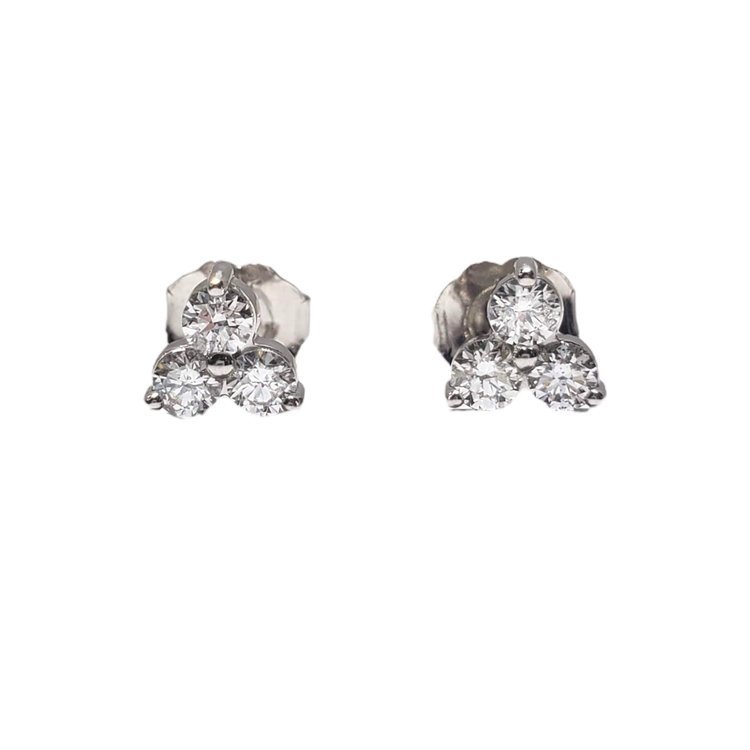 M(R) 14KWG .39CT VS H 3 STONE CLUSTER