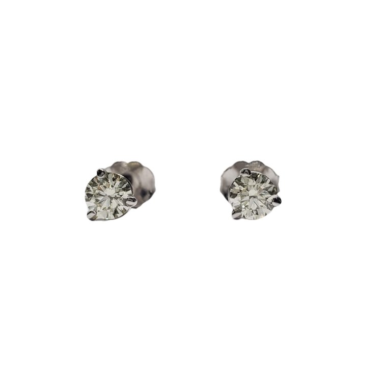 M(R) 14K WG .65CT DIA STUD L VS