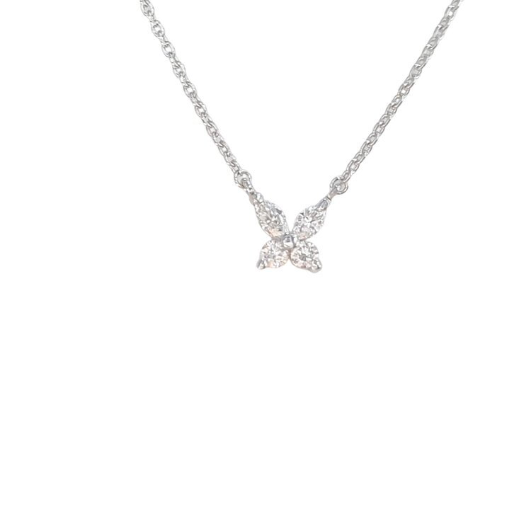 PRIMA NEW YORK (B) 14K .15TDW BUTTERFLY NECKLACE