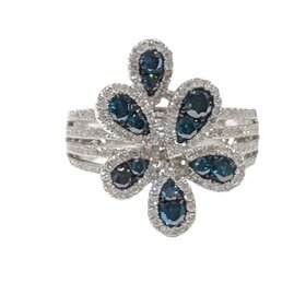 (R) 14K 1.13TDW BL AND WHT DIA