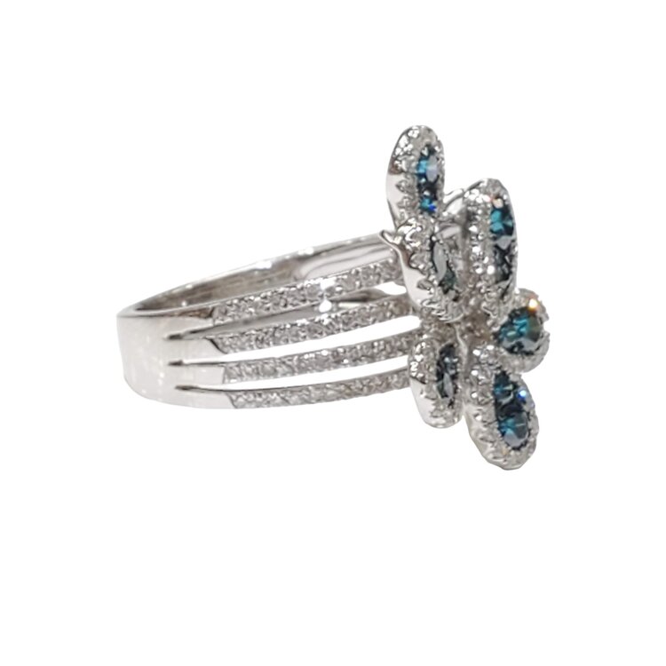 (R) 14K 1.13TDW BL AND WHT DIA