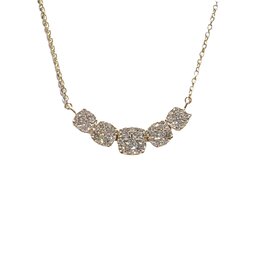 M(Y) 14K 1.04TDW CLUSTER NECKLACE