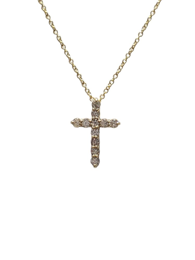 (B)14KYG .30CT DIA CROSS