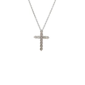 FJ Kashi M(R) 14KW .49CT  DIA CROSS NECKLACE