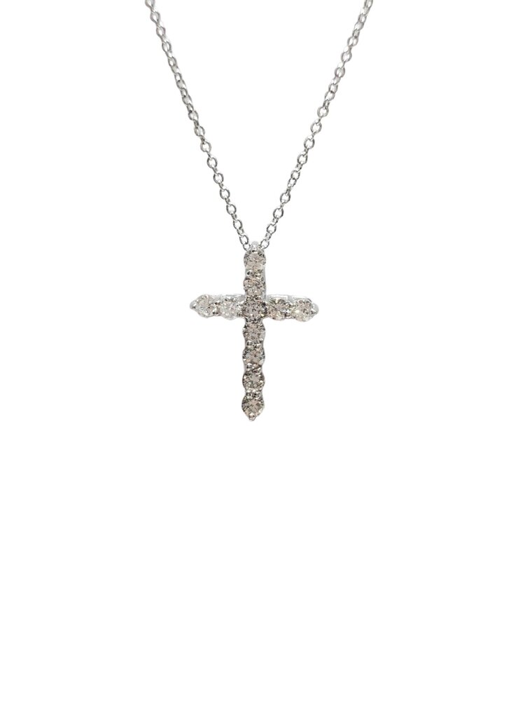 FJ Kashi M(R) 14KW .49CT  DIA CROSS NECKLACE