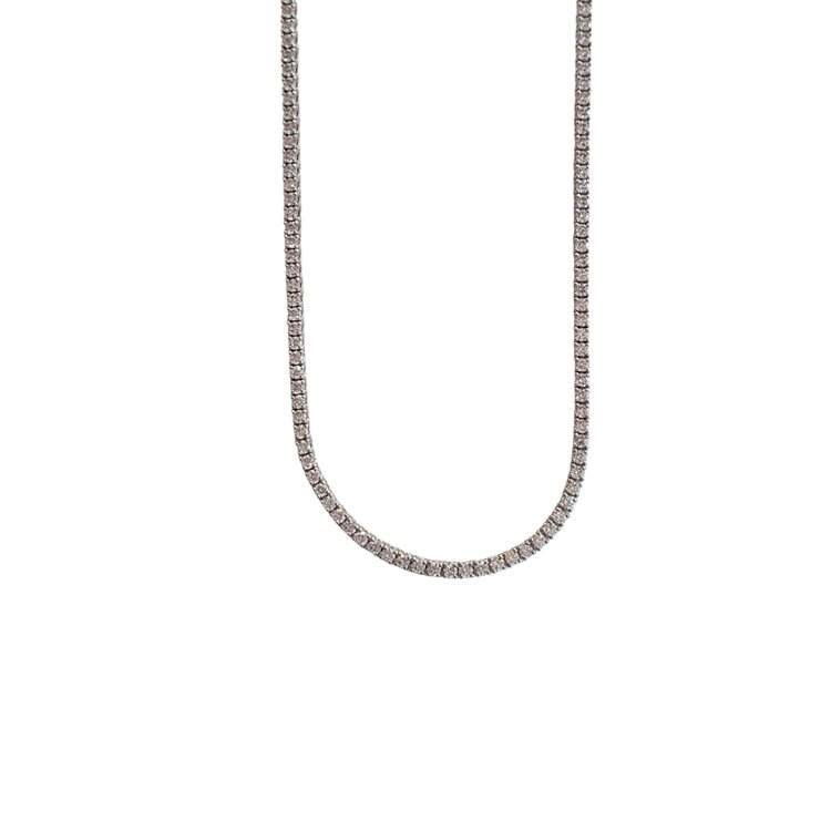 (R) 14KW 7.79CT VS1 F 14.3GRAMS LAB GROWN TENNIS NECKLACE
