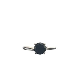 (R) 925 .69CT BLACK ONYX SOL RING