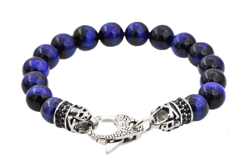 Blackjack (R) Blackjack Bracelet Blue Tigers Eye