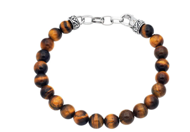 Blackjack (Z) Blackjack Bracelet Genuine Tigers Eye