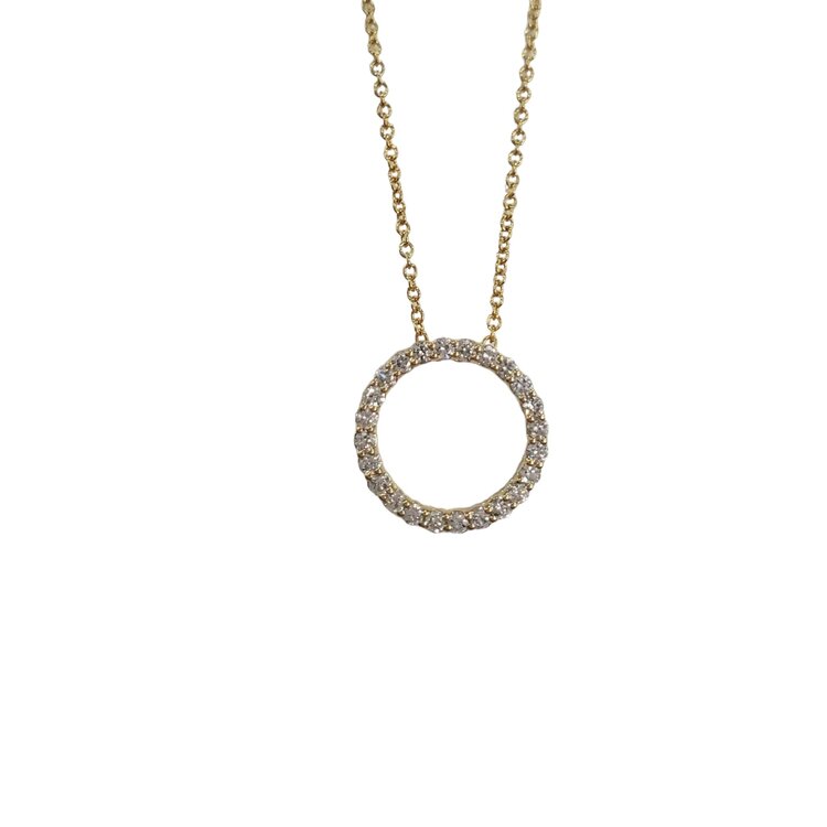 FJ Kashi M(R) 14KY .30CT ETERNITY CIRCLE PENDENT
