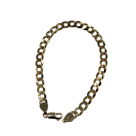 (R) 14K 7.4G CUBAN YELLOW GOLD 7.8 INCHES