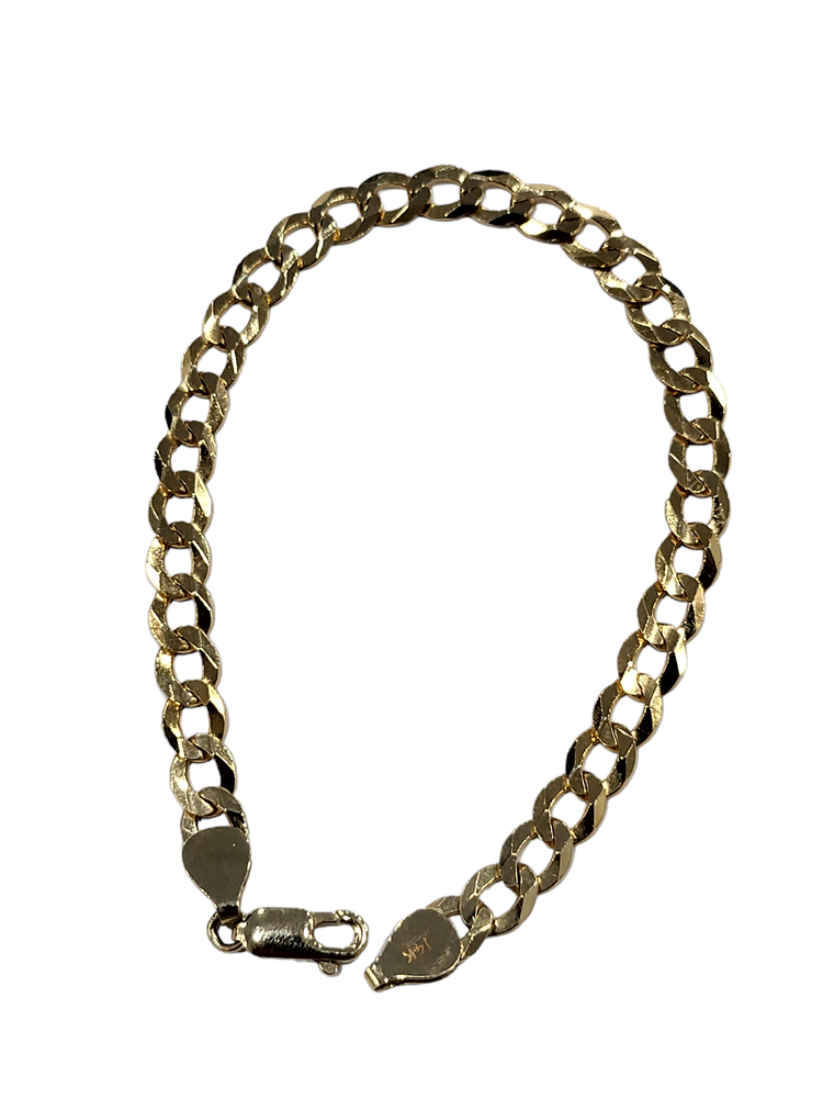 (R) 14K 7.4G CUBAN YELLOW GOLD 7.8 INCHES