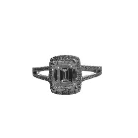(R) 14K GIA 1.21CT SI2 I .40CT SPLIT SHANK SETTING