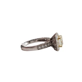 Gemdek M(R)18KY TT 1.49FY 1.07DIA GIA CERTIFIED #17169116 TWO TONE RING RADIANT FANCY YELLOW CENTER