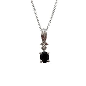PRIMA NEW YORK (X) 925 .35BLK ONYX .01DIA NECKLACE