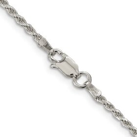 (R) 925 1.85MM DIAMOND CUT ROPE CHAIN