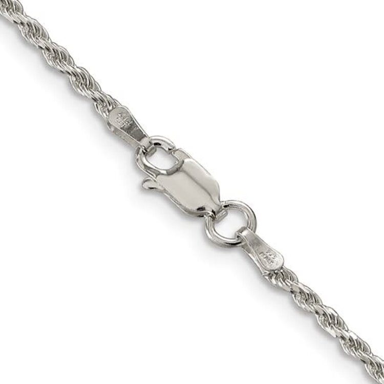(R) 925 1.85MM DIAMOND CUT ROPE CHAIN