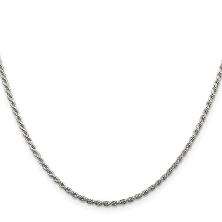 (R) 925 1.85MM DIAMOND CUT ROPE CHAIN