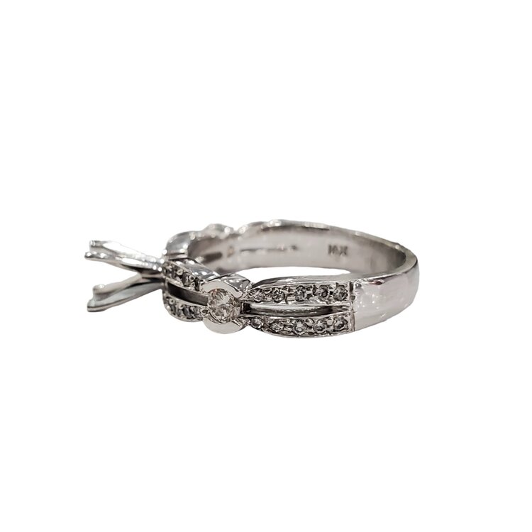 (R)14K WHITE GOLD .30TDW ENGAGEMENT MOUNTING