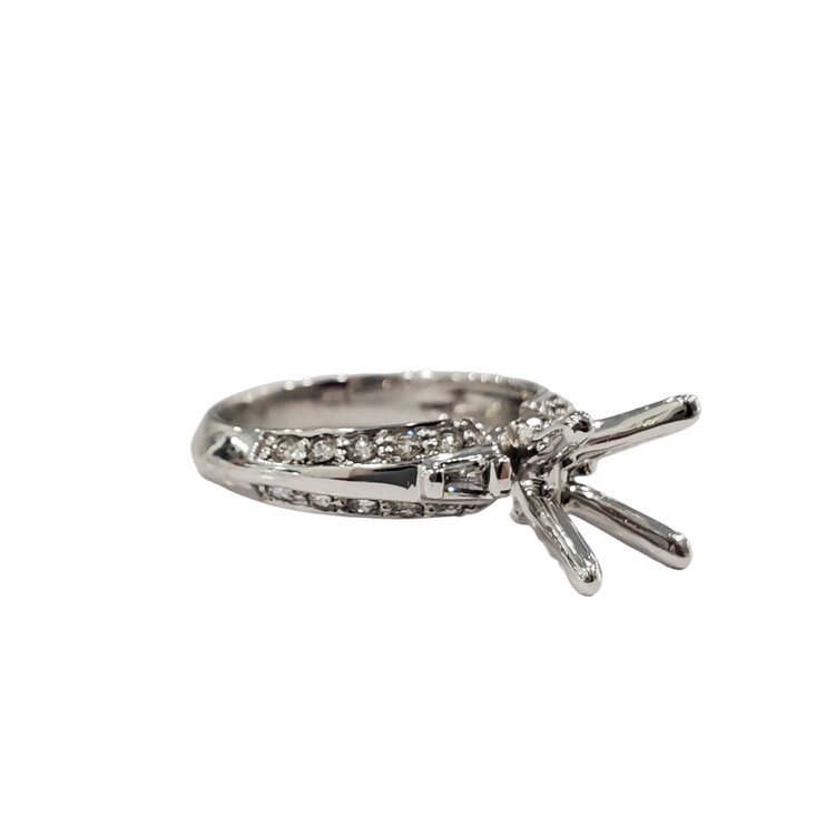 Gemdek M(R) 14K WHITE GOLD .68TDW DIAMOND ENGAGEMENT MOUNTING