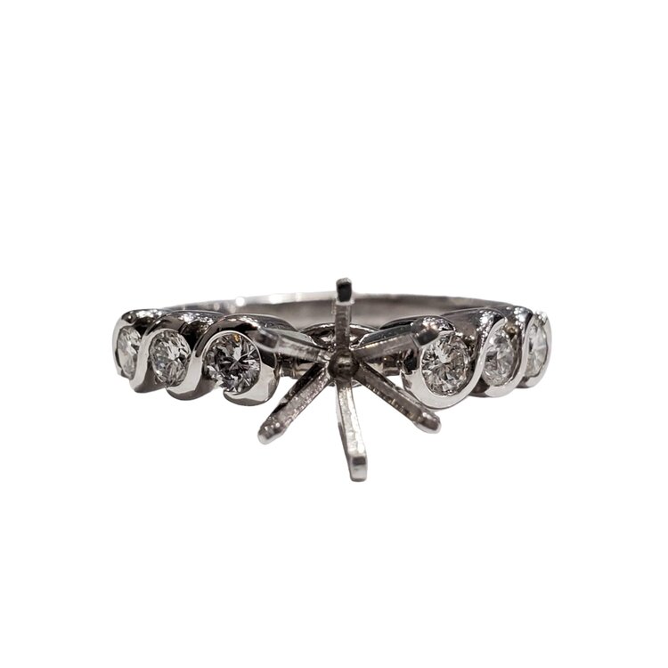 M(R) 14K WHITE GOLD .42TDW ENGAGEMENT MOUNTING