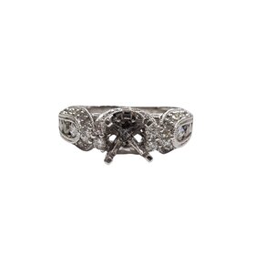 M(R) 18KW .88CT VINTAGE DIAMOND ENGAGEMENT MOUNTING