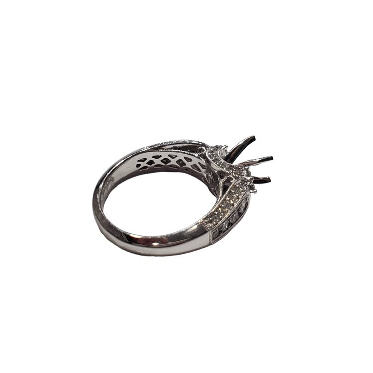 M(R) 18KW .88CT VINTAGE DIAMOND ENGAGEMENT MOUNTING