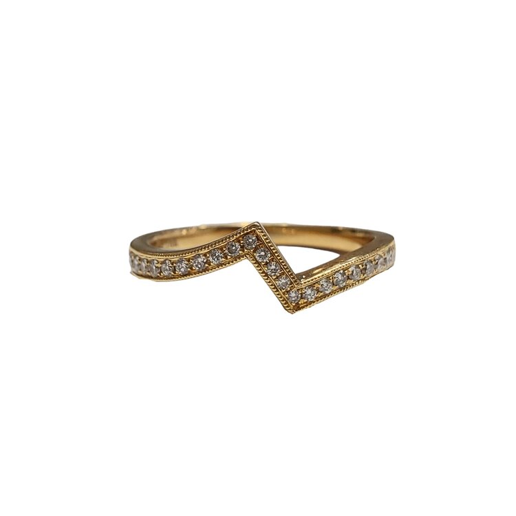 Gemdek M(R) 14KY .13CT ASYMMETRICAL WEDDING BAND