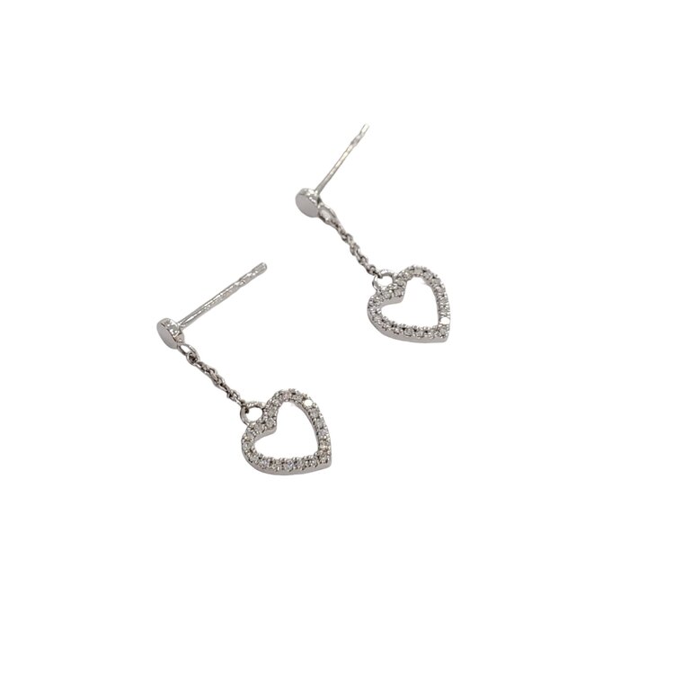 (R) 14KW .15CT TDW HEART DANGLE