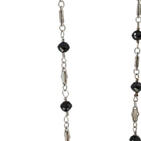 Gemdek M(R) 14K BLACK DIAMOND BEADED DESIGN NECKLACE