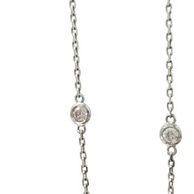 Gemdek M(R) 14K .93CT BEZELED 12 DIAMONDS BY THE YARD NECKLACE