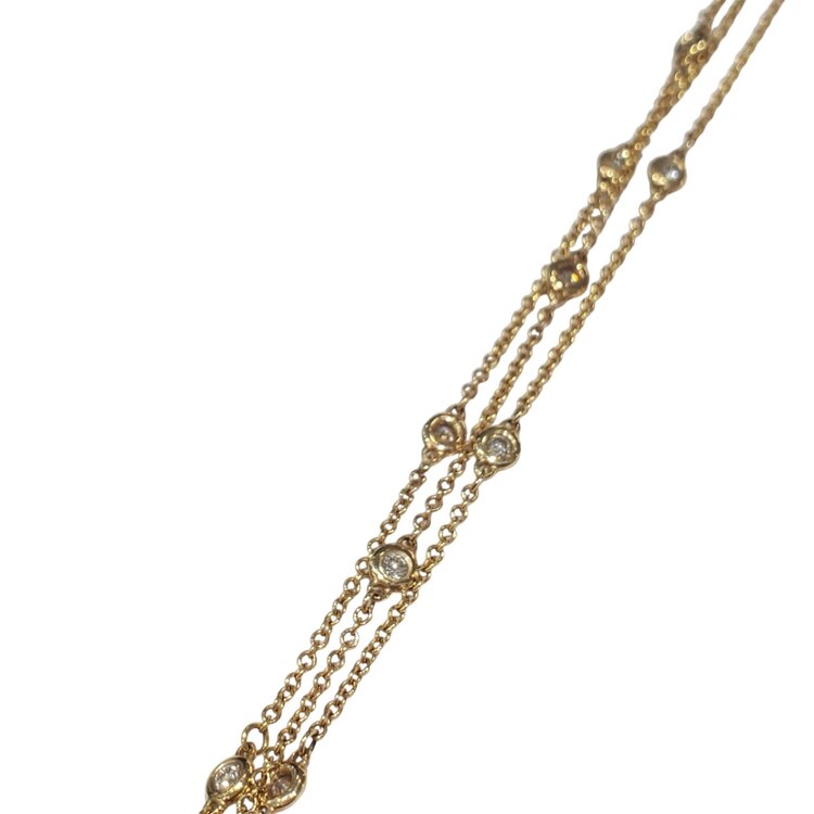 Gemdek M(R) 14KY .45CT BEZELED DIAMONDS BY THE YARD DESIGN BRACELET